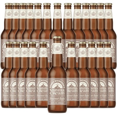 Henry Weinhard's Vanilla Cream Soda 24 Pack | 12oz Glass Bottles | Classic American Flavor | Premium Craft Soda