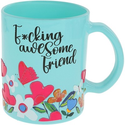 Pavilion Gift Company - Awesome Friend - 18 oz Glass Mug - Drinkware