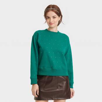 Women's Jeweled Pullover Sweatshirt - A New Day™