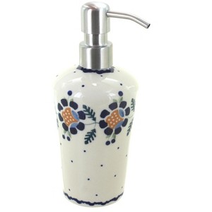 Blue Rose Polish Pottery B009 Manufaktura Soap Dispenser - 1 of 2