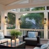 C Cattleya 14 in.1-Light Matte Black Outdoor Wall Lantern Sconce with Cylinder Clear Glass Shade(2-Pack) - 4 of 4