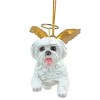 Design Toscano Honor the Pooch: Maltese Holiday Dog Angel Ornament - 3 of 4