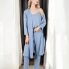 Anna-Kaci Lounge Women's Three-Piece Loungewear Set with Long Cardigan, Tank, and Drawstring Pants - 2 of 4