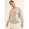 Slickblue Vintage-Style Heart Graphic Sweatshirt - Women's Loose Fit Long Sleeve Pullover, Heather Grey, Size S-L - 3 of 4