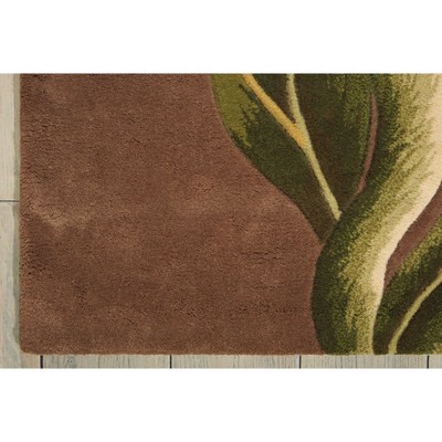 Lush Tropical Bloom Handmade Wool Area Rug - 7'6" x 9'6"