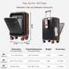 2pc/3pc/4pc ABS Hard Shell Luggage Sets, Front Opening Suitcase with USB Port, Cup Holder and Spinner Wheels 4W -ModernLuxe - 2 of 4