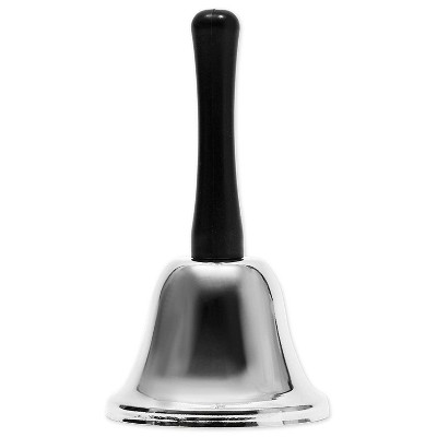 Hand Bell, Call Bell for Signaling Assistance (3x5 Inch, Silver)