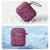 BONGEEK for AirPod Case 2nd 1st Generation Case Cover, Flower Engraved Full Protective Case Soft Silicone Pattern LED Visible,Purplish Red - 3 of 4