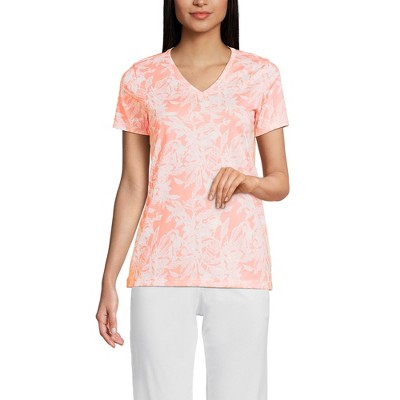 Lands' End Women's Relaxed Supima Cotton V-Neck T-Shirt
