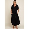 PinkBlush Black Button Down Maternity Midi Dress - 4 of 4