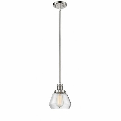 Fulton - 1 Light Stem Hung Mini Pendant In Industrial Style-9 Inches Tall and 7 Inches Wide