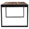 71" Old Reclaimed Wood Dining Table with Iron Legs Natural/Black - Timbergirl: Sturdy, Rustic, Non-Extension, Seats 6 - 4 of 4