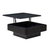 PAGED Square Coffee Table, Modern Side Table with Wood Veneer Tabletop, Compact Center Table for Living Room, Bedroom - 3 of 4