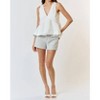 Women's V-neck Sleeveless Flare Top - lalavon - 4 of 4