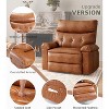 Manual Recliner Chair for Living Room, 360 Degree Swivel Massage Recliner Chair with Remote Control, PU Leather Lounge Chair with Side Pocket - 3 of 4