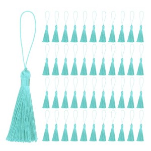 Unique Bargains Handmade Soft Floss DIY Mini with Loop Craft Tassels 45 Pcs - 1 of 4