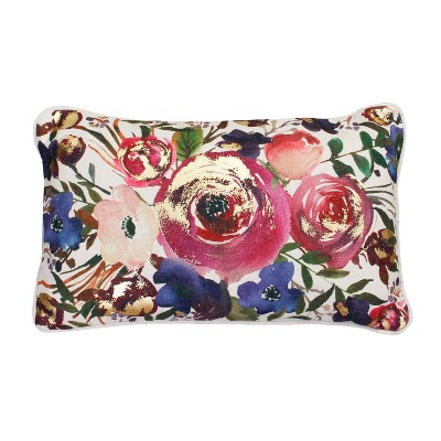 Arden Floral Lumbar Throw Pillow - Decor Therapy