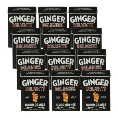 Ginger Delights Blood Orange Candy Pastilles - Case of 12/12.84 oz