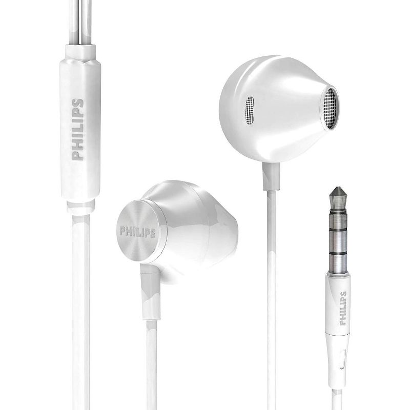 Philips In-ear Ergonomic Earphones White - TAUE100, 1 of 5