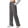 Pinspark Women's Wide Leg Sweatpants High Waisted Baggy Workout Sweat Pants Comfy Drawstring Athletic Pants with Pockets Navy Blue M - 4 of 4