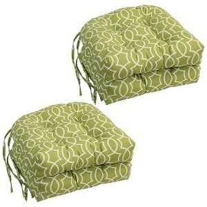 Blazing Needles, 16-inch Spun Polyester Outdoor U-shaped Tufted Chair Cushions (Set of 4) - 1 of 1