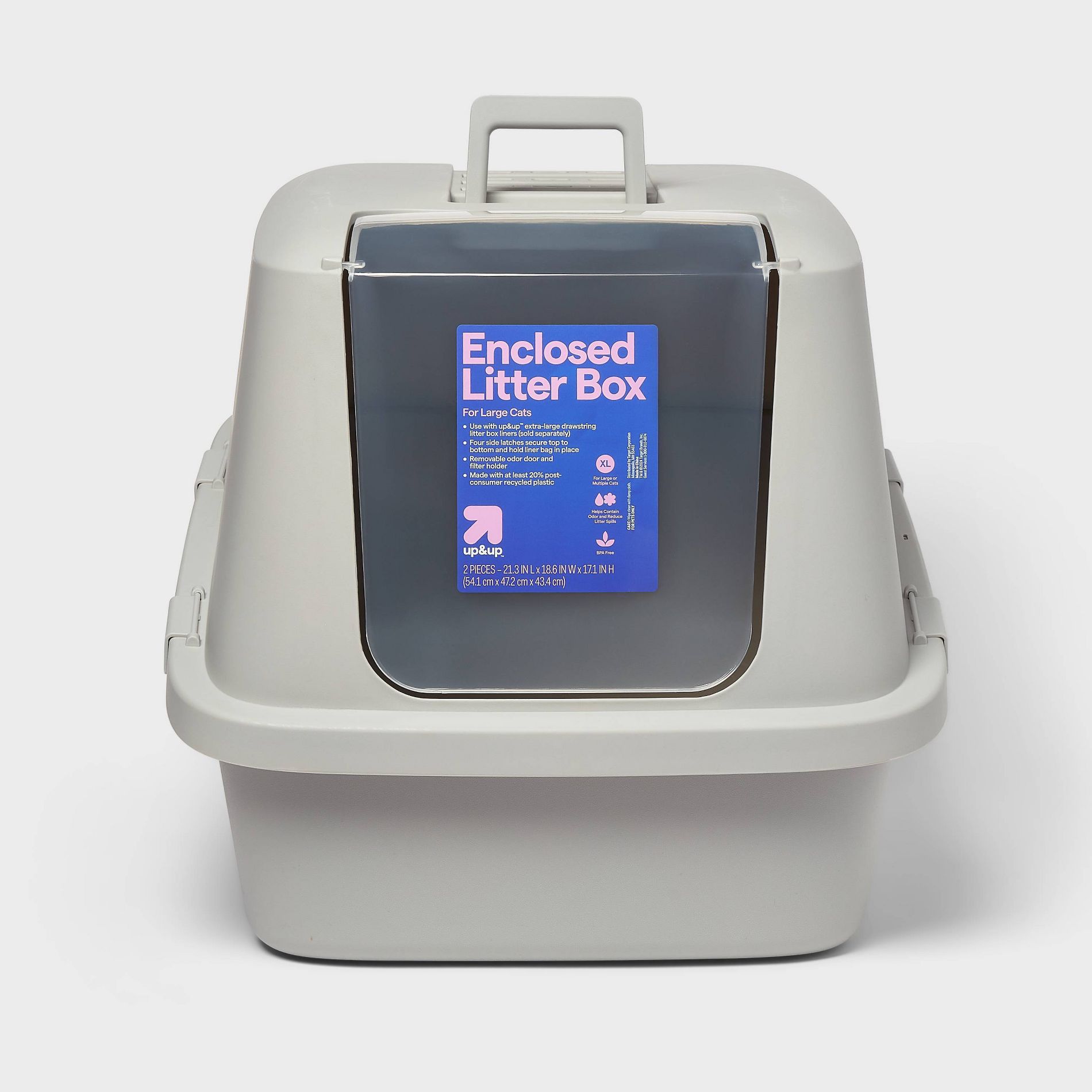 Enclosed Cat Litter Box - Gray - XL - up&up™
