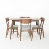 Christopher Knight Home Iriat Mid Century Modern Fabric Upholstered Wood 5 Piece Dining Set - 2 of 4