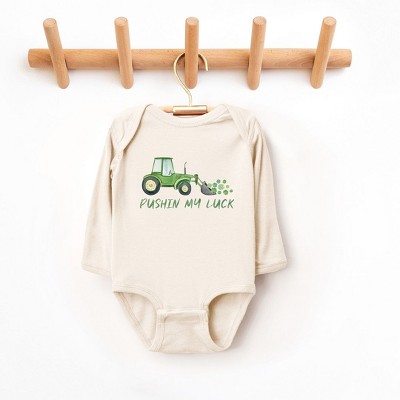 The Juniper Shop Pushin My Luck Baby Long Sleeve Bodysuit