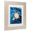 Trademark Fine Art - Sarah Manovski  Gold turtles swimming Matted Framed Art - 3 of 4