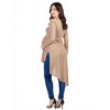 Maternity Long Sleeve Knee Length Asymmetrical Tunic Top - 24seven Comfort Apparel™ - 3 of 4