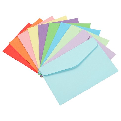  100 Pack A4 Envelopes, V-Flap 4x6 Colorful Envelopes