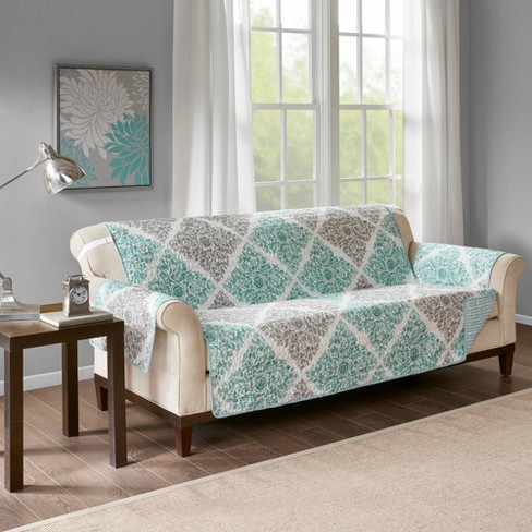 Arbor Printed Sofa Protector Aqua Target