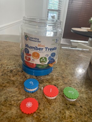 Learning Resources Mini Number Treats, 40 Pieces, Ages 3+, Cookies Toys,  Counting and Colors Recognition, Fine Motor Skills Toys, Montessori Toys  for