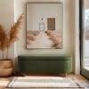 Vynxaria Boucle Flip Top Storage Bench Green See below - 2 of 4