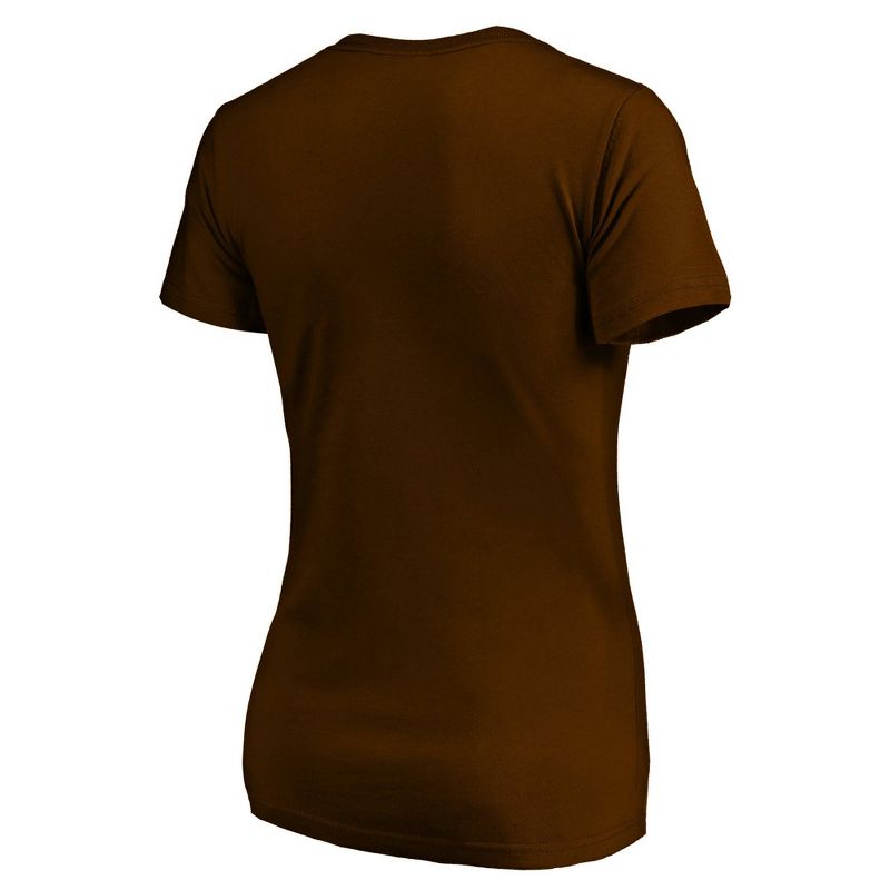NFL Cleveland Browns Women's Plus Size Short Sleeve V-Neck T-Shirt, 2 of 4