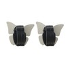 Unique Bargains Single Rhinestone Butterfly Shoelace Charms Silver Tone 1 Pair - 4 of 4