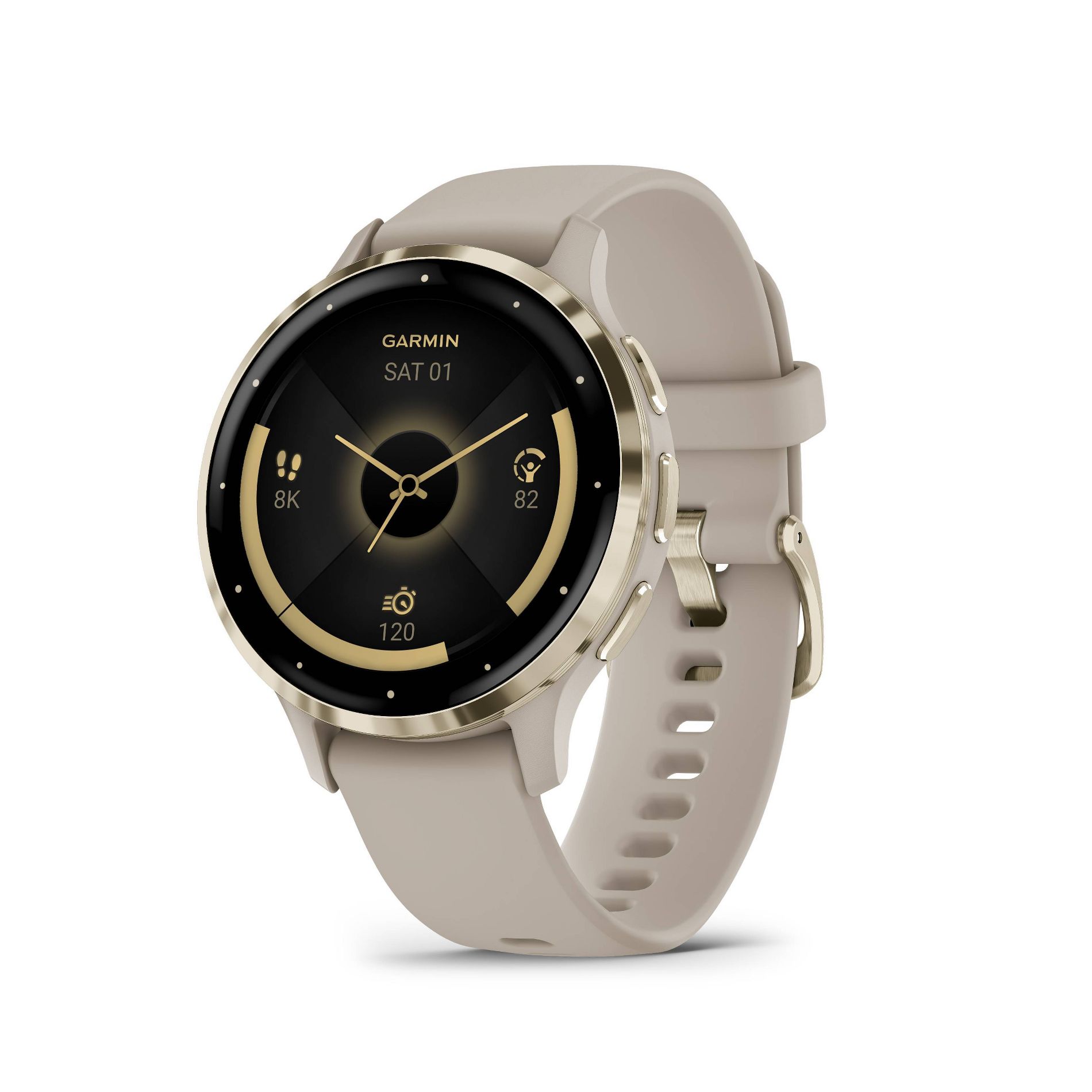Garmin Venu 3S Smartwatch French Gray and Soft Gold