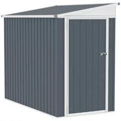 Outsunny 50.5" x 91.25" Steel Garden Storage Shed Lean to Shed Outdoor Metal Tool House with Lockable Door and 2 Air Vents for Backyard, Patio, Lawn