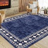 Regional carpet,geometric boundary carpet,modern minimalist office carpet in living room,bedroom - 3 of 4