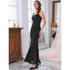INSPIRE CHIC Women's 2025 Elegant Straps Wedding Guest Cocktail Maxi Formal Gown with Lace Insert Dresses - 2 of 4