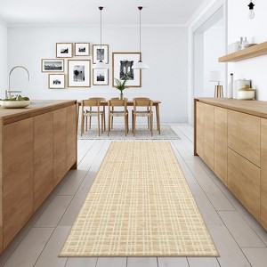 TackView Washable Checkered Area Rugs, Throw Carpet for Bedroom Living Room Entrance Laundry Bathroom Plaid Modern Farmhouse Rug - 1 of 4