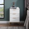 PAGED Nightstand with Storage Drawer and Open Shelf, Modern Wooden Side Table, Bedside Cabinet for Bedroom, Living Room - 2 of 4