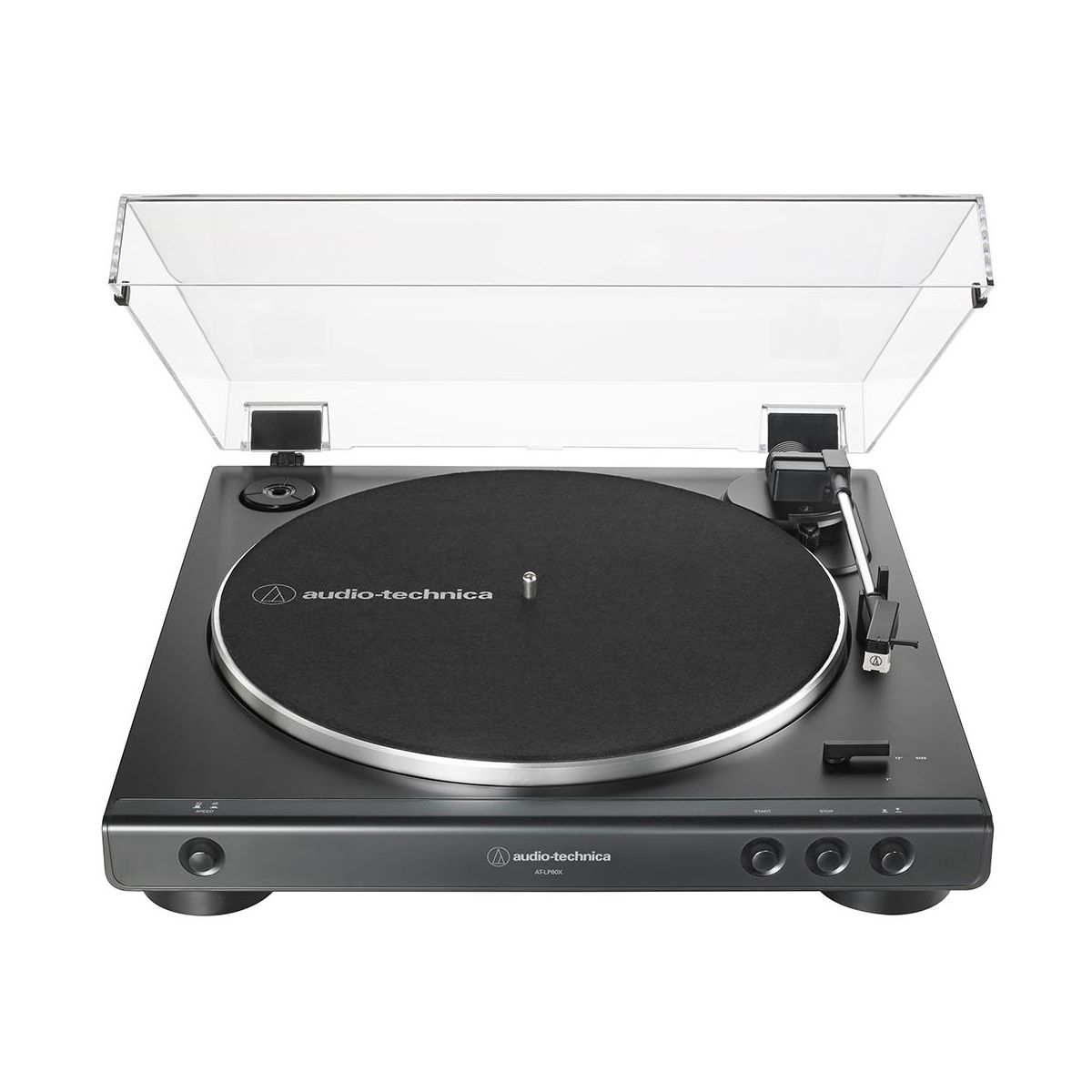 Audio-Technica Fully Automatic Belt-Drive Stereo Turntable, Black with Deco Gear Master Guide - thumbnail 2