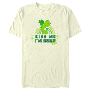 Men's Care Bears St. Patrick's Day Good Luck Bear kiss Me I'm Irish-ish T-Shirt - 1 of 4