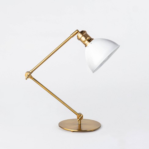 Metal Desk Lamp Antique Brass Includes Led Light Bulb Threshold Designed With Studio Mcgee Target