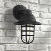 John Timberland Marlowe Rustic Industrial Farmhouse Outdoor Wall Light Fixture Black Hooded Cage 13" Clear Glass for Post Exterior Barn Deck House - 2 of 4