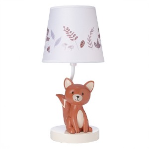 Lambs & Ivy Treetop Fox Custom Hand-Painted Nursery/Child Lamp with Shade & Bulb - 1 of 4