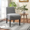 Tangkula Armless Accent Chair w/ Rubber Wood Legs Modern Vanity Chair for Bedroom - 3 of 4