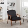 NicBex Microfiber Accent Chair,Upholstered Living Room Chairs with Mid-Height Backrest,Mid-Century Armchair,Accent Chairs for Living Room - 2 of 4