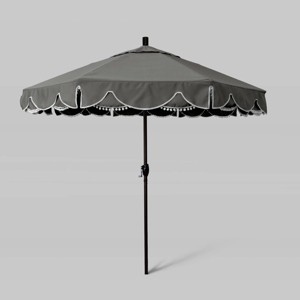 9' Sunbrella Coronado Base Market Patio Umbrella with Push Button Tilt - Bronze Pole - California Umbrella - 1 of 3